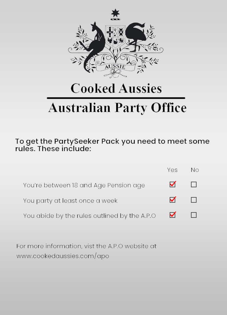Cooked Aussies PartySeeker Pack